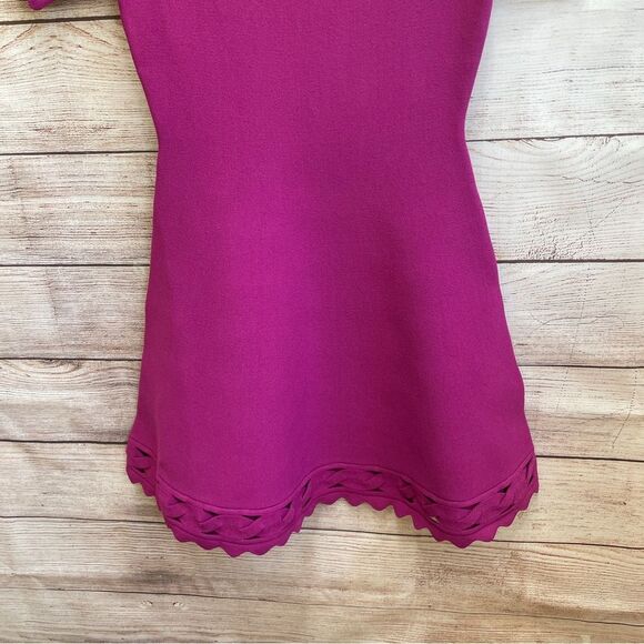 MILLY MINIS LASER‎ CUT DRESS IN FUCHSIA - Picture 3 of 7